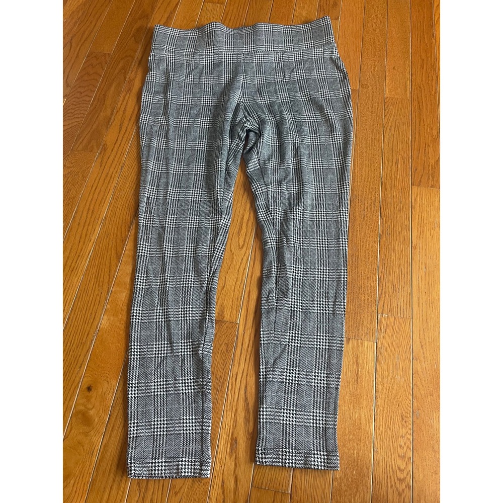 Tahari Leggings Womens Large Rayon Nylon Stretch High Waist‎ Pull On Houndstooth